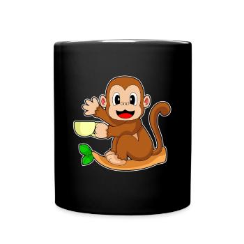 Monkey Mug - Full Colour Mug - black - Front