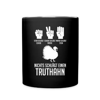 Truthuhn Truthahn - Tasse einfarbig - Schwarz - Vorne