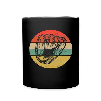 Baseballfänger Baseballspieler Pitcher - Tasse einfarbig - Schwarz - Vorne