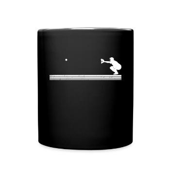 Baseballfänger Baseballspieler Pitcher - Tasse einfarbig - Schwarz - Vorne