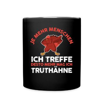 Truthuhn Truthahn - Tasse einfarbig - Schwarz - Vorne