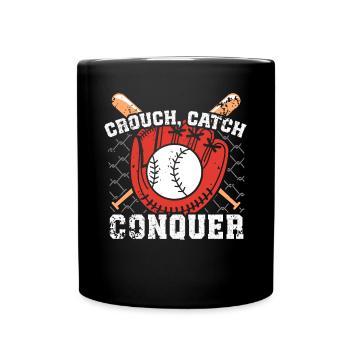 Receveur de baseball Lanceur de baseball - Mug uni - noir - Devant