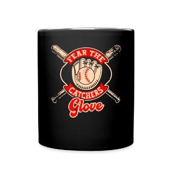 Baseballfänger Baseballspieler Pitcher - Tasse einfarbig - Schwarz - Vorne