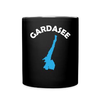 Ästhetischer Gardasee Italien Liebhaber Geschenk - Tasse einfarbig - Schwarz - Vorne