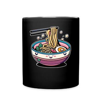 Ramen Love in Kawaii: Japanese Ramen Graphics - Mug uni - noir - Devant