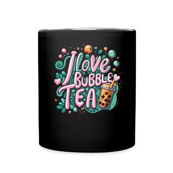 Bubble Tea - Celebrate your love for bubble tea - Full Colour Mug - black - Front