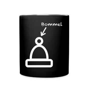 Bommel Mütze, Mützendesign - Tasse einfarbig - Schwarz - Vorne