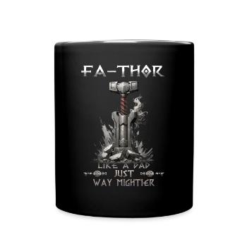 Vathor pour hommes - Fête des pères Cadeau de la fête des pères Viking - Mug uni - noir - Devant
