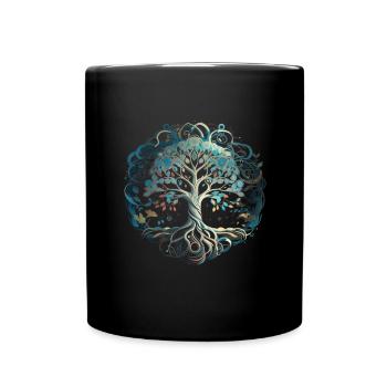 Arbre de vie Yggdrasil Viking Midgard Thor - Mug uni - noir - Devant