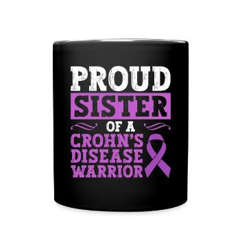 Stolze Schwester Eines Morbus-crohn-kriegers - Tasse einfarbig - Schwarz - Vorne