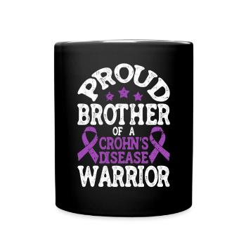 Stolzer Bruder Eines Morbus-crohn-kriegers - Tasse einfarbig - Schwarz - Vorne