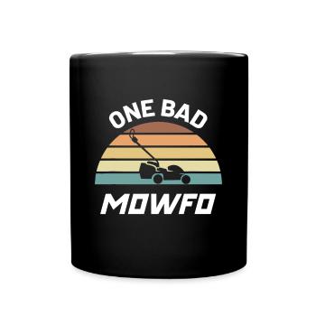 Un mauvais Mowfo drôle de jardinier tondeur de pelouse - Mug uni - noir - Devant