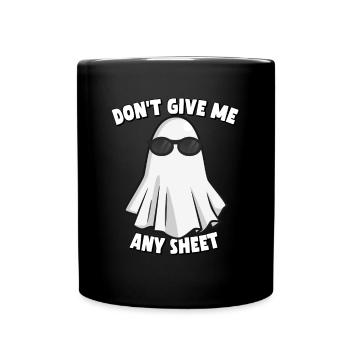 Ne me donne pas de feuille Funny Ghost - Mug uni - noir - Devant