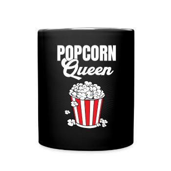 Femmes Popcorn Queen Movie Night Theater Cinema Sna - Mug uni - noir - Devant