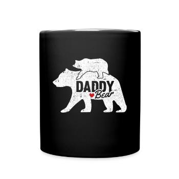 Vatertag niedliches Baby Jungtier Papa Papa - Tasse einfarbig - Schwarz - Vorne