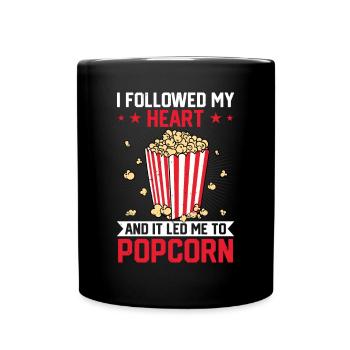 Movie Night I Followed My Heart And It Led Me To P - Tasse einfarbig - Schwarz - Vorne