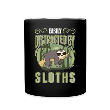 Sloth Gift Sloth - Full Colour Mug - black - Front