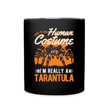 Tarantel Halloween Spinne Tarantula - Tasse einfarbig - Schwarz - Vorne