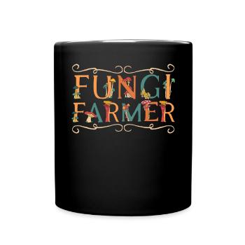 Pilzsuche Mykologie Pilze Morcheljagd - Tasse einfarbig - Schwarz - Vorne