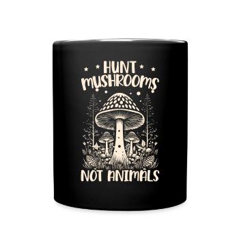 Champignon Cueillette Mycologie Champignons Chasse aux morilles - Mug uni - noir - Devant
