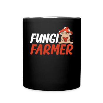 Pilzsuche Mykologie Pilze Morcheljagd - Tasse einfarbig - Schwarz - Vorne