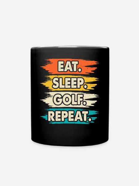 Golf Golfer - Tasse einfarbig - Schwarz