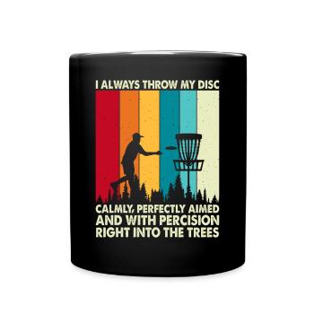 Discgolf Disc Golf - Tasse einfarbig - Schwarz - Vorne