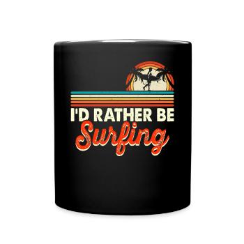 Surfer Surfen - Tasse einfarbig - Schwarz - Vorne