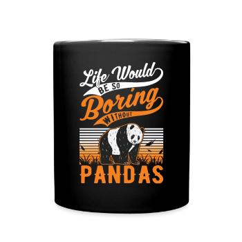 Panda Lover Panda Bear Gift - Full Colour Mug - black - Front
