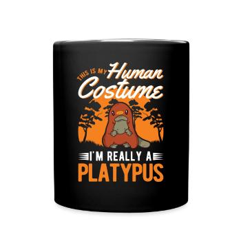 Ornithorynque Costume Humain Halloween - Mug uni - noir - Devant