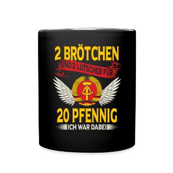 2 Brötchen Und 2 Lutscher DDR Osten - Tasse einfarbig - Schwarz - Vorne