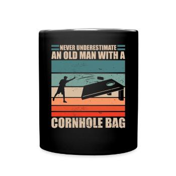 Cornhole Game Cornhole Saying - Full Colour Mug - black - Front