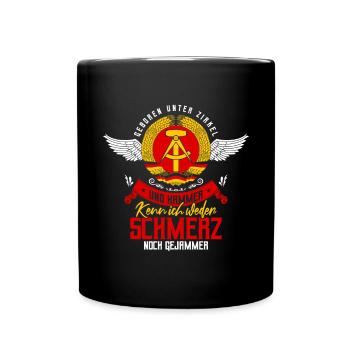 DDR Sachsen Ossi Ostdeutschland Ostblock - Tasse einfarbig - Schwarz - Vorne