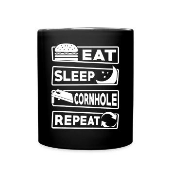 Cornhole Game Cornhole me rend heureux - Mug uni - noir - Devant