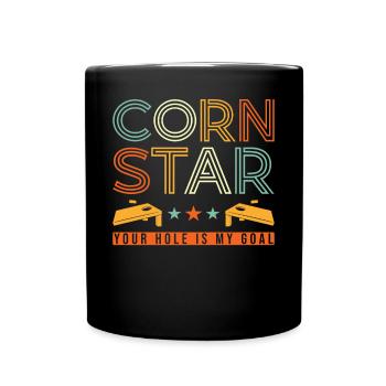 Cornstar Cornhole Jeu drôle - Mug uni - noir - Devant