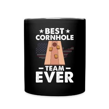 Cornhole Game Cornhole me rend heureux - Mug uni - noir - Devant