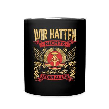 DDR Osten Heimat - Tasse einfarbig - Schwarz - Vorne