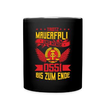 Ossi Sprüche Heimat DDR Ostdeutschland Ostossi - Tasse einfarbig - Schwarz - Vorne