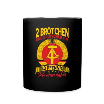 DDR Spruch Ostdeutschland Sachsen - Tasse einfarbig - Schwarz - Vorne
