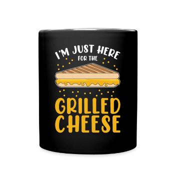 Grillkäse Nur Hier Für Den Gegrillten Käse - Tasse einfarbig - Schwarz - Vorne