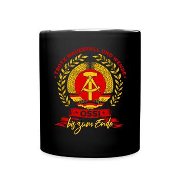 Ossi DDR Geschenk - Tasse einfarbig - Schwarz - Vorne