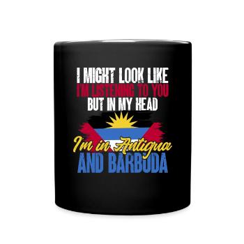 Flag of Antigua and Barbuda - Full Colour Mug - black - Front