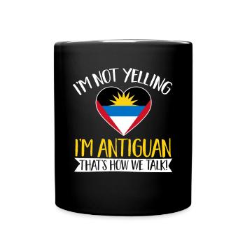 Flag of Antigua and Barbuda - Full Colour Mug - black - Front