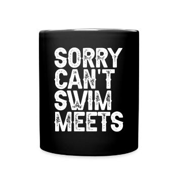 Désolé de ne pas pouvoir le faire, la natation rencontre 3 - Mug uni - noir - Devant