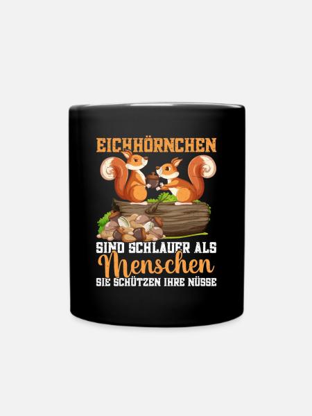 Murmeltier Streifenhörnchen Eichhörnchenliebhaber - Tasse einfarbig - Schwarz