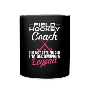 Field Hockey Coach Field Hockey - Full Colour Mug - black - Front