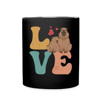 Capybara Capibara AMOUR - Mug uni - noir - Devant