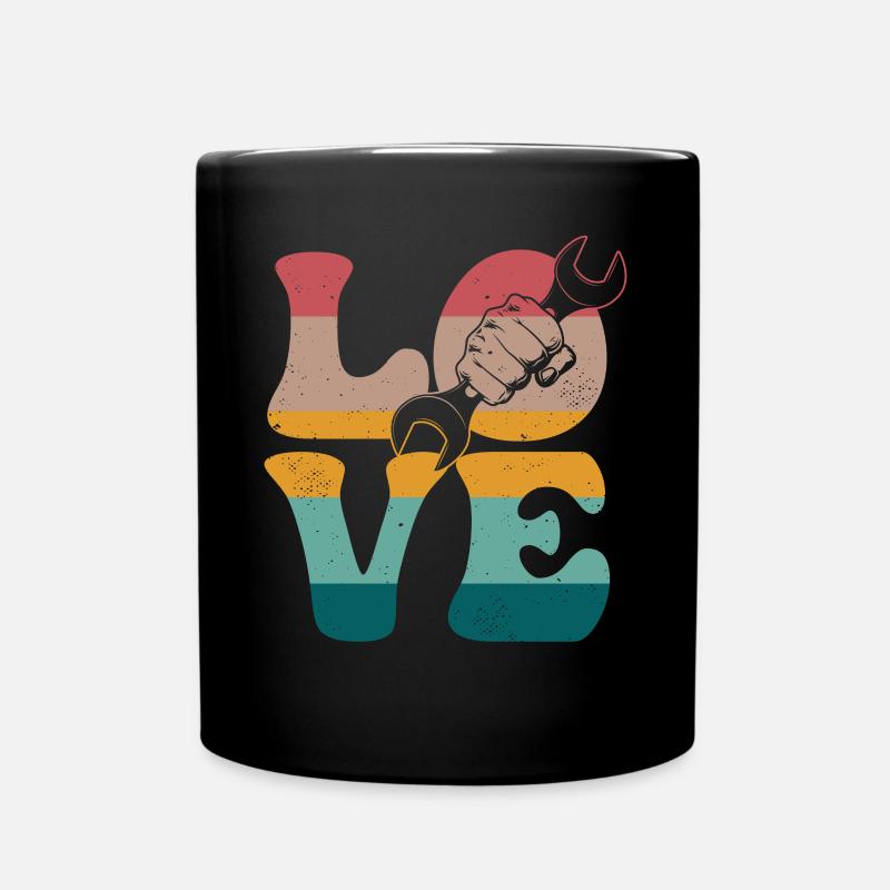Automechaniker Automechanikerin Automechanikerin L - Tasse einfarbig - Schwarz