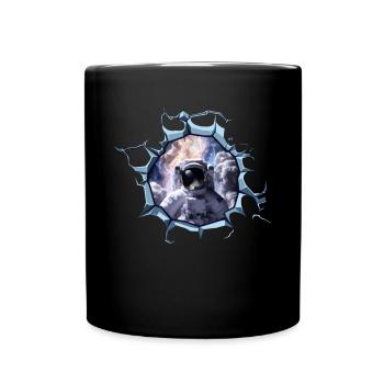 Taikonaut, Cosmonaut, Spaceship, Spaceman - Full Colour Mug - black - Front