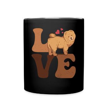 Chow Chow Dog LOVE - Mug uni - noir - Devant